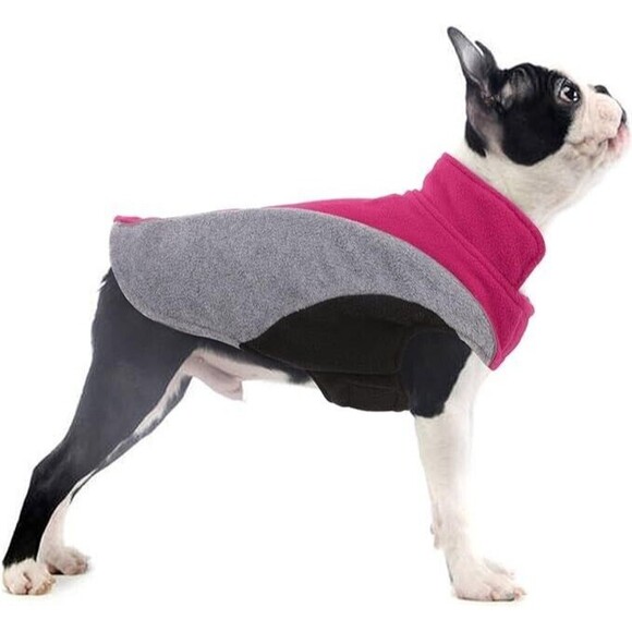 Lelepet Fleece Dog Jacket, Apparel for Cold Weather, Reversible Soft Warm 2xl - Picture 2 of 6